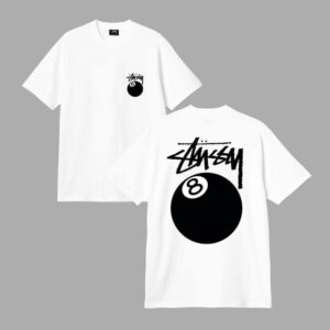 Noxx Чоловіча футболка STUSSY, Білий Noxx Чоловіча футболка STUSSY, Білий