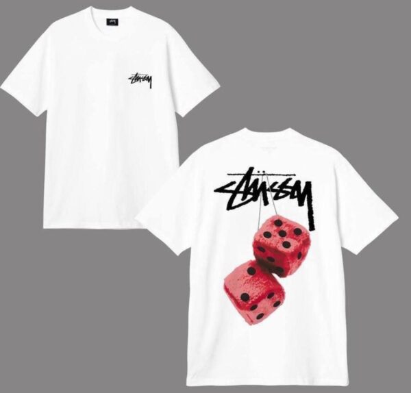 Noxx Чоловіча футболка STUSSY, Білий Noxx Чоловіча футболка STUSSY, Білий