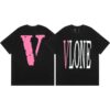Noxx Чоловіча футболка з принтом VLONE, Чорний Noxx Чоловіча футболка з принтом VLONE, Чорний