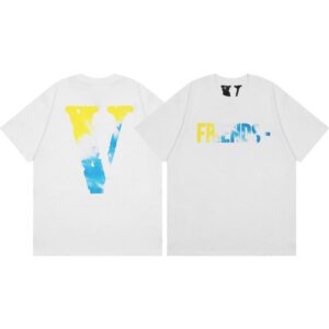 Noxx Чоловіча футболка з принтом VLONE, Білий Noxx Чоловіча футболка з принтом VLONE, Білий