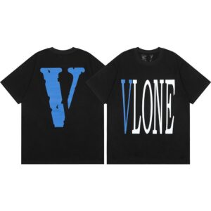 Noxx Чоловіча футболка з принтом VLONE, Чорний Noxx Чоловіча футболка з принтом VLONE, Чорний
