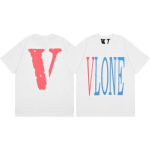 Noxx Чоловіча футболка з принтом VLONE, Білий Noxx Чоловіча футболка з принтом VLONE, Білий