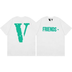 Noxx Чоловіча футболка з принтом VLONE, Білий Noxx Чоловіча футболка з принтом VLONE, Білий