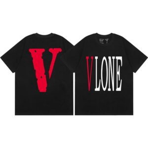 Noxx Чоловіча футболка з принтом VLONE, Чорний Noxx Чоловіча футболка з принтом VLONE, Чорний