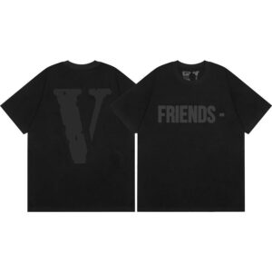 Noxx Чоловіча футболка з принтом VLONE, Чорний Noxx Чоловіча футболка з принтом VLONE, Чорний