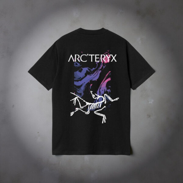 Noxx Чоловіча футболка з принтом Arcteryx, Чорний Noxx Чоловіча футболка з принтом Arcteryx, Чорний