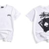 Noxx Чоловіча футболка з принтом Stussy , Білий Noxx Чоловіча футболка з принтом Stussy , Білий