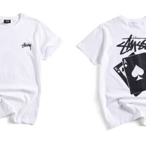 Noxx Чоловіча футболка з принтом Stussy , Білий Noxx Чоловіча футболка з принтом Stussy , Білий