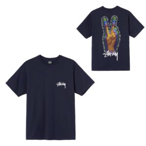 Noxx Чоловіча футболка з принтом Stussy, Чорний Noxx Чоловіча футболка з принтом Stussy, Чорний