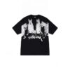 Noxx Чоловіча футболка з принтом Stussy, Чорний Noxx Чоловіча футболка з принтом Stussy, Чорний