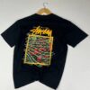 Noxx Чоловіча футболка з принтом Stussy, Чорний Noxx Чоловіча футболка з принтом Stussy, Чорний