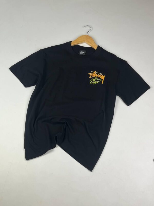 Noxx Чоловіча футболка з принтом Stussy, Чорний Noxx Чоловіча футболка з принтом Stussy, Чорний