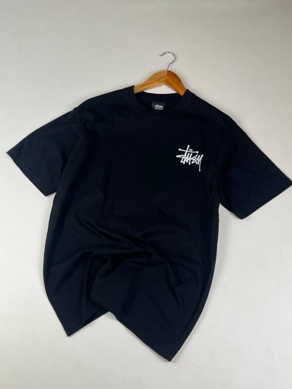 Noxx Чоловіча футболка з принтом Stussy, Чорний Noxx Чоловіча футболка з принтом Stussy, Чорний