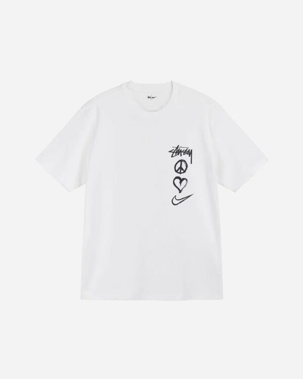 Noxx Чоловіча футболка з принтом Stussy, Білий Noxx Чоловіча футболка з принтом Stussy, Білий