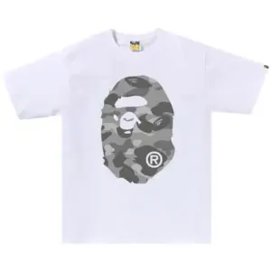 Noxx Чоловіча футболка з принтом Bape, Білий Noxx Чоловіча футболка з принтом Bape, Білий