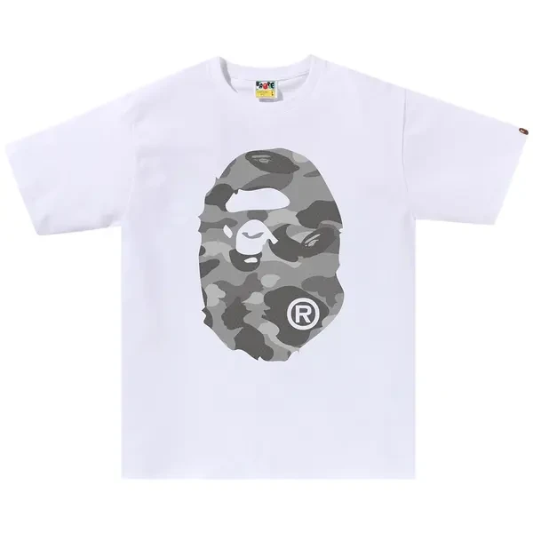 Noxx Чоловіча футболка з принтом Bape, Білий Noxx Чоловіча футболка з принтом Bape, Білий