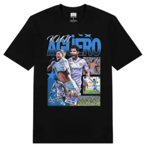 Noxx Чоловіча футболка з принтом OBG Sergio Aguero, Чорний