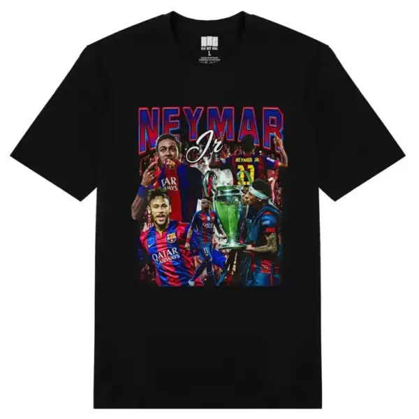 Noxx Чоловіча футболка з принтом OBG Neymar Jr, Чорний