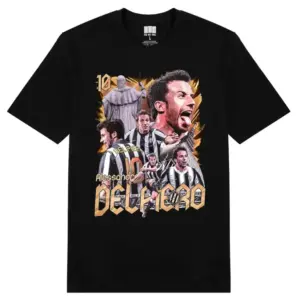 Noxx Чоловіча футболка з принтом OBG Alessandro Del Piero, Чорний