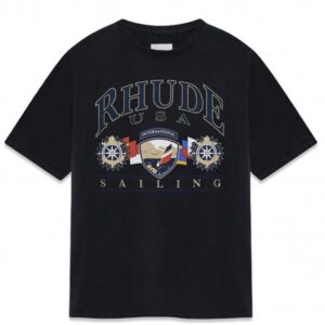 Noxx Чоловіча футболка з принтом RHUDE, Чорний