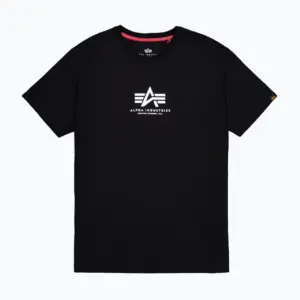 Noxx Чоловіча футболка з принтом Alpha Industries, Чорний Noxx Чоловіча футболка з принтом Alpha Industries, Чорний