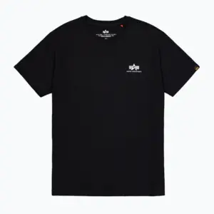 Noxx Чоловіча футболка з принтом Alpha Industries, Чорний Noxx Чоловіча футболка з принтом Alpha Industries, Чорний
