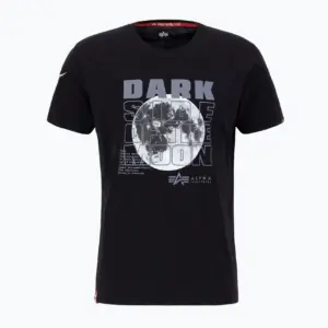 Noxx Чоловіча футболка з принтом Alpha Industries, Чорний Noxx Чоловіча футболка з принтом Alpha Industries, Чорний
