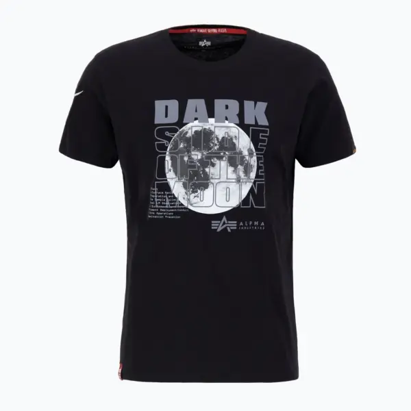 Noxx Чоловіча футболка з принтом Alpha Industries, Чорний