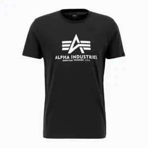 Noxx Чоловіча футболка з принтом Alpha Industries, Чорний Noxx Чоловіча футболка з принтом Alpha Industries, Чорний