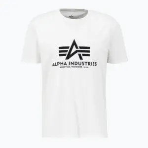 Noxx Чоловіча футболка з принтом Alpha Industries, Білий Noxx Чоловіча футболка з принтом Alpha Industries, Білий