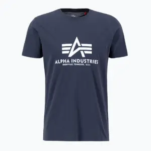 Noxx Чоловіча футболка з принтом Alpha Industries, Темно-синій Noxx Чоловіча футболка з принтом Alpha Industries, Темно-синій
