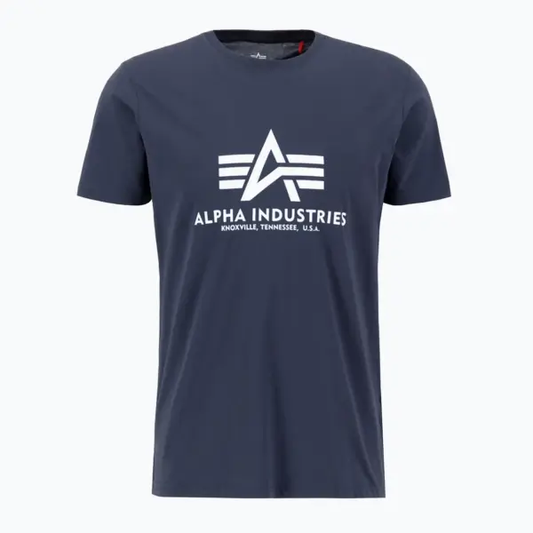 Noxx Чоловіча футболка з принтом Alpha Industries, Темно-синій