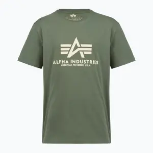 Noxx Чоловіча футболка з принтом Alpha Industries, Хакі Noxx Чоловіча футболка з принтом Alpha Industries, Хакі