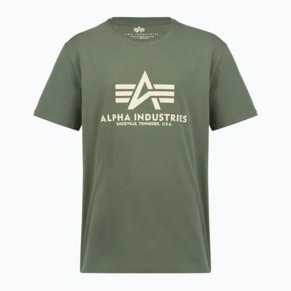 Noxx Чоловіча футболка з принтом Alpha Industries, Хакі
