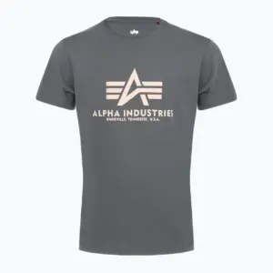 Noxx Чоловіча футболка з принтом Alpha Industries, Графіт Noxx Чоловіча футболка з принтом Alpha Industries, Графіт