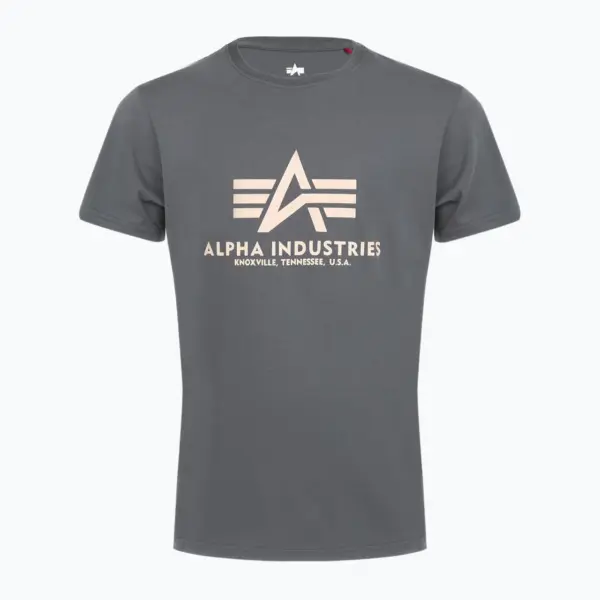 Noxx Чоловіча футболка з принтом Alpha Industries, Графіт