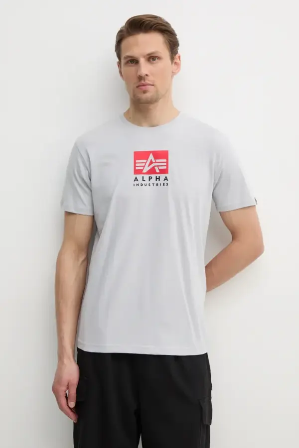 Noxx Чоловіча футболка з принтом Alpha Industries, Білий