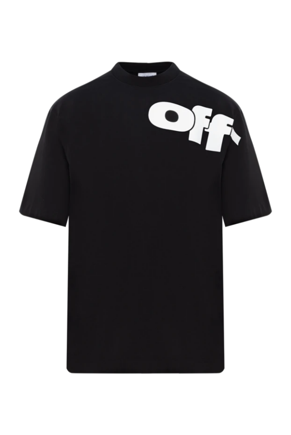 Noxx Чоловіча футболка з принтом Off-White, Чорний Noxx Чоловіча футболка з принтом Off-White, Чорний