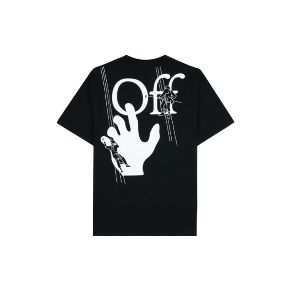 Noxx Чоловіча футболка з принтом Off-White, Чорний Noxx Чоловіча футболка з принтом Off-White, Чорний