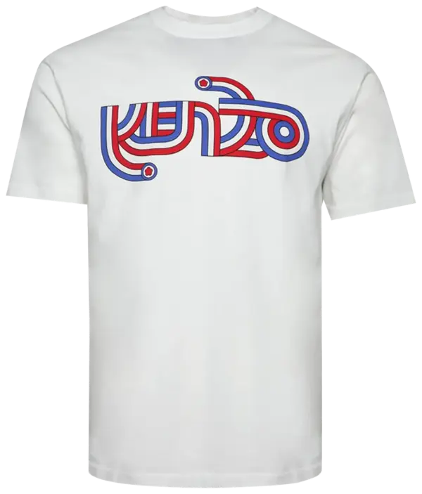 Noxx Чоловіча футболка з принтом Kenzo Target Classic Off White, Білий Noxx Чоловіча футболка з принтом Kenzo Target Classic Off White, Білий