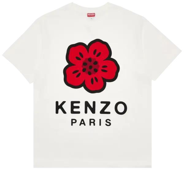 Noxx Чоловіча футболка з принтом Kenzo Boke Flower Classic Off White, Кремовий Noxx Чоловіча футболка з принтом Kenzo Boke Flower Classic Off White, Кремовий