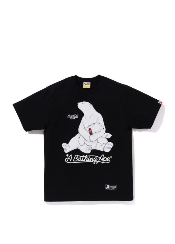 Noxx Чоловіча футболка з принтом Bape A Bathing Ape x Coca-Cola Ape, Чорний