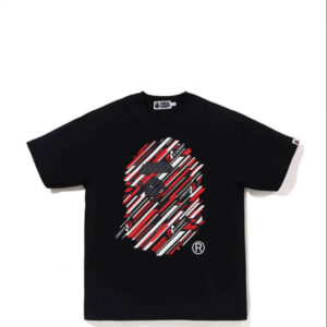 Noxx Чоловіча футболка з принтом Bape A Bathing Ape, Чорний Noxx Чоловіча футболка з принтом Bape A Bathing Ape, Чорний