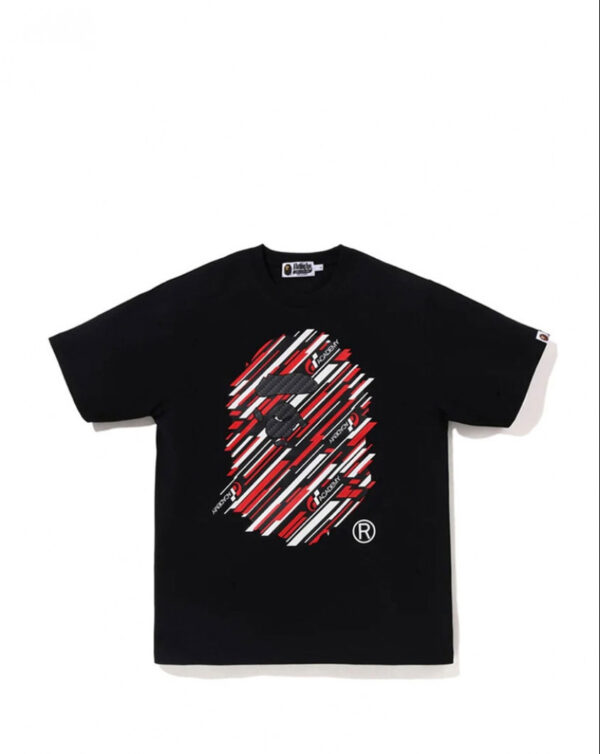 Noxx Чоловіча футболка з принтом Bape A Bathing Ape, Чорний