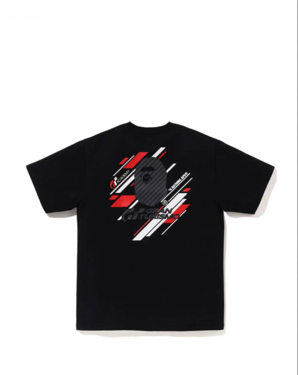 Noxx Чоловіча футболка з принтом Bape A Bathing Ape, Чорний