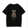 Noxx Чоловіча футболка з принтом Bape Aape by A BATHING APE x Medicom Toy Camo Bear, Чорний Noxx Чоловіча футболка з принтом Bape Aape by A BATHING APE x Medicom Toy Camo Bear, Чорний