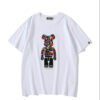Noxx Чоловіча футболка з принтом Bape Aape by A BATHING APE x Medicom Toy Camo Bear, Білий Noxx Чоловіча футболка з принтом Bape Aape by A BATHING APE x Medicom Toy Camo Bear, Білий