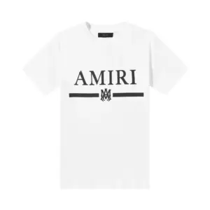 Noxx Чоловіча футболка з принтом Amiri MA, Білий Noxx Чоловіча футболка з принтом Amiri MA, Білий