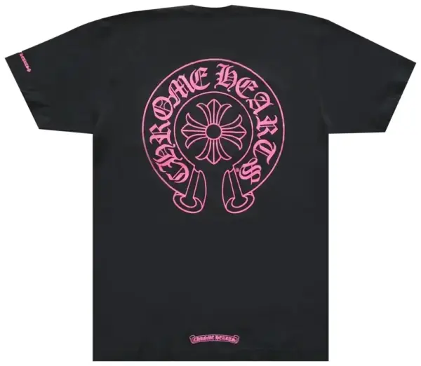 Noxx Чоловіча футболка з принтом Chrome Hearts, Чорний Noxx Чоловіча футболка з принтом Chrome Hearts, Чорний