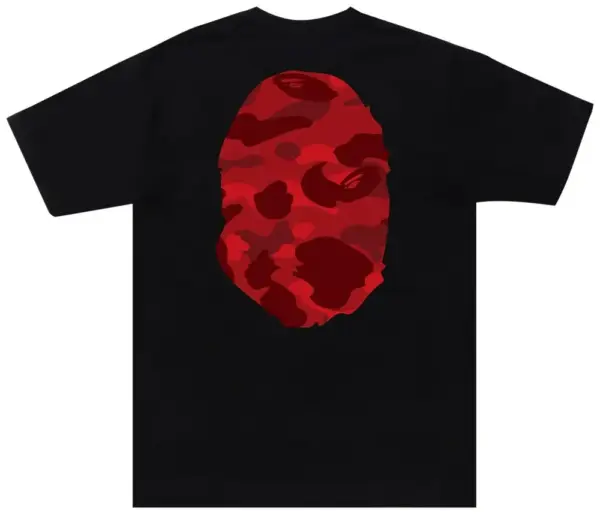 Noxx Чоловіча футболка з принтом BAPE Color Camo Big Ape, Чорний Noxx Чоловіча футболка з принтом BAPE Color Camo Big Ape, Чорний